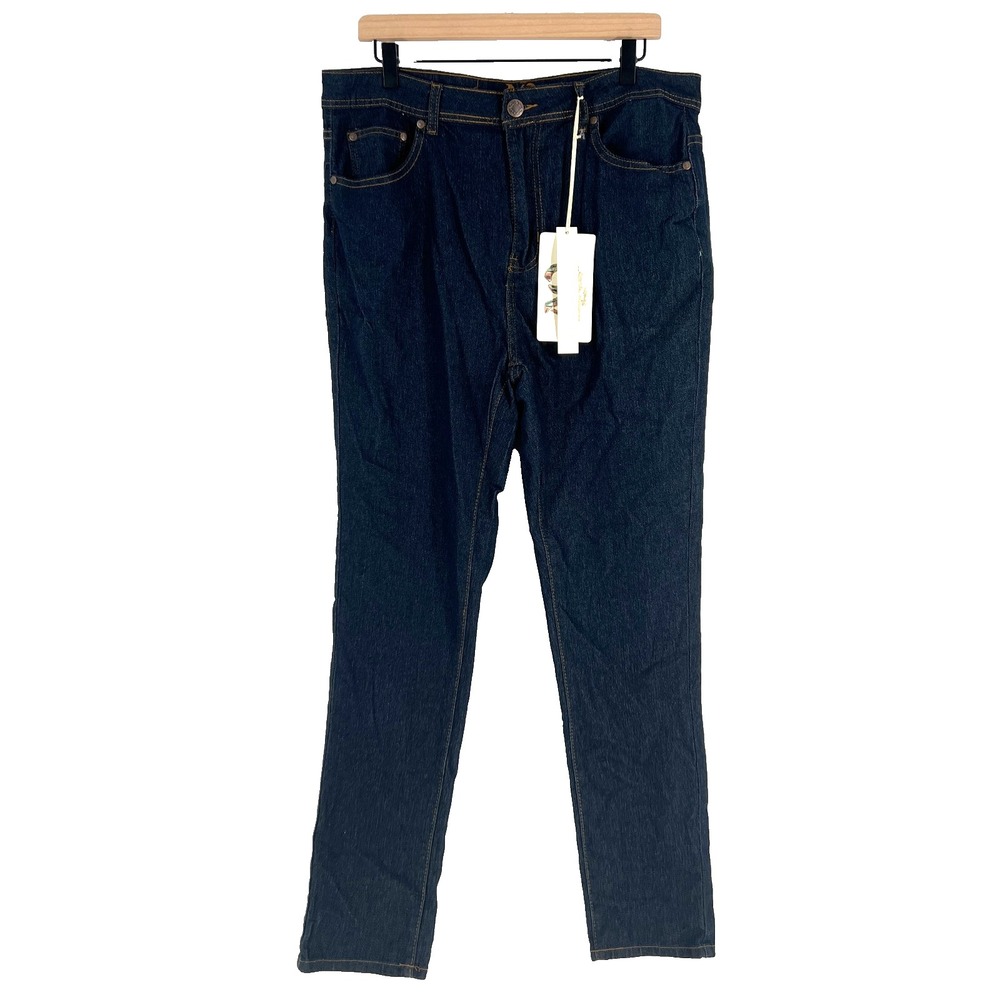 American Quality‎ Denim Jeans Women 20 Blue Cotton Stretch High Rise Dark Wash